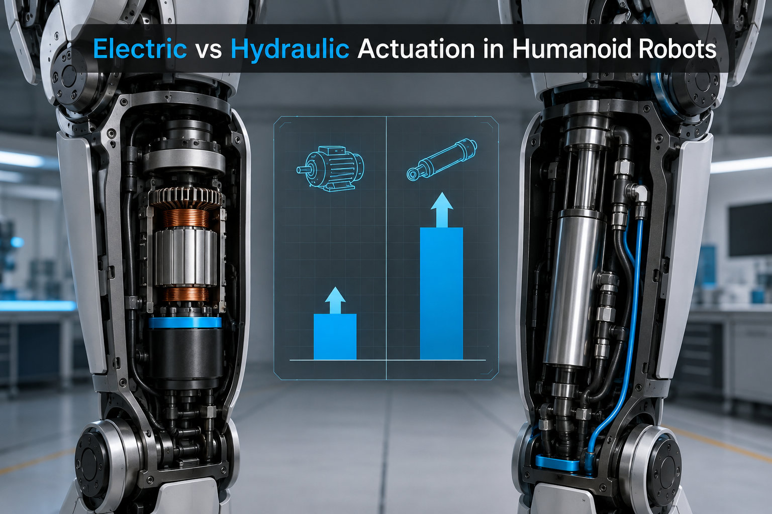 Electric vs Hydraulic Actuation in Humanoid Robots