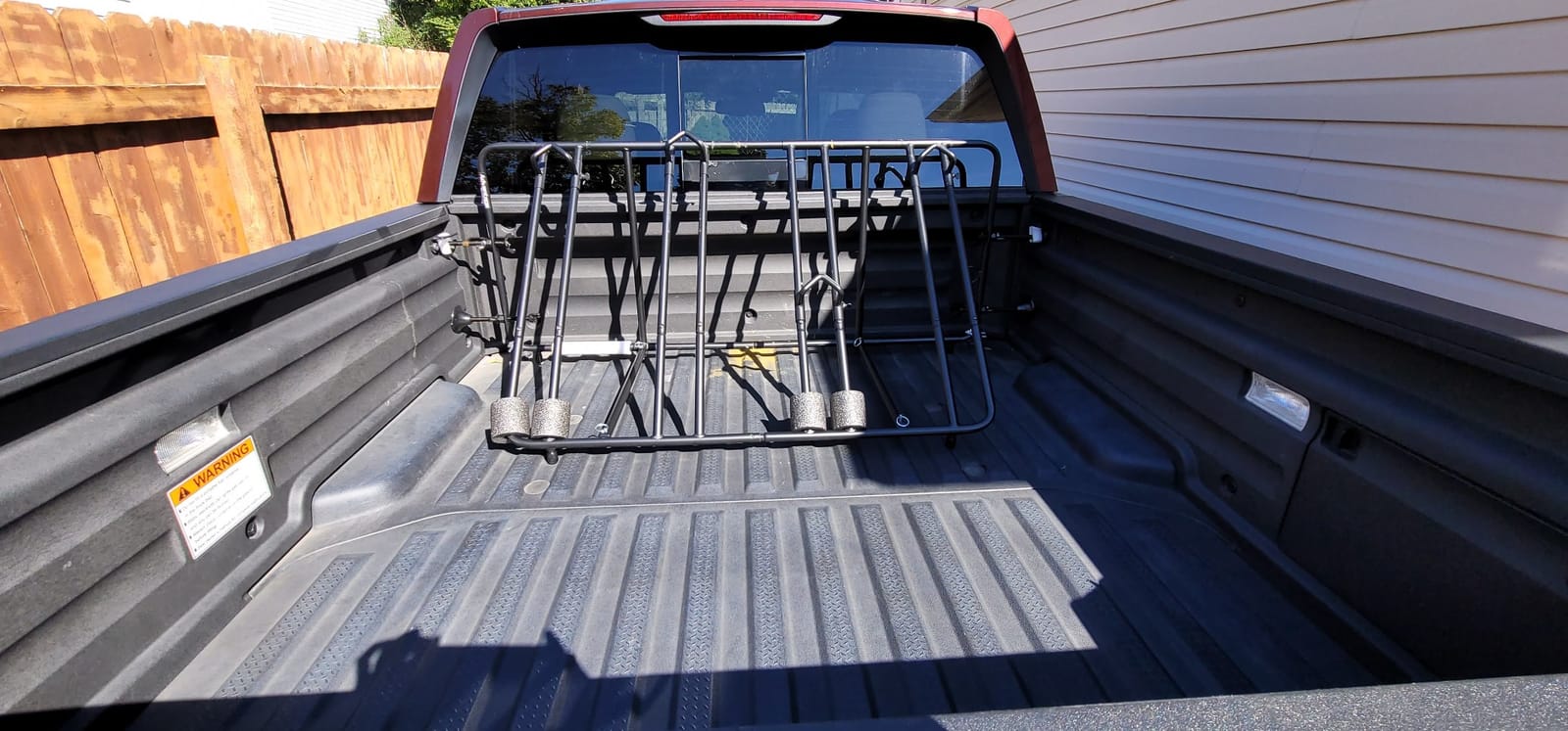 Advantage Heininger Truck Bed Bike Rack – Hauls 4 Bikes Without Wheel Removal, Tool-Free Assembly, Lockable Cable, Adjustable 53.5