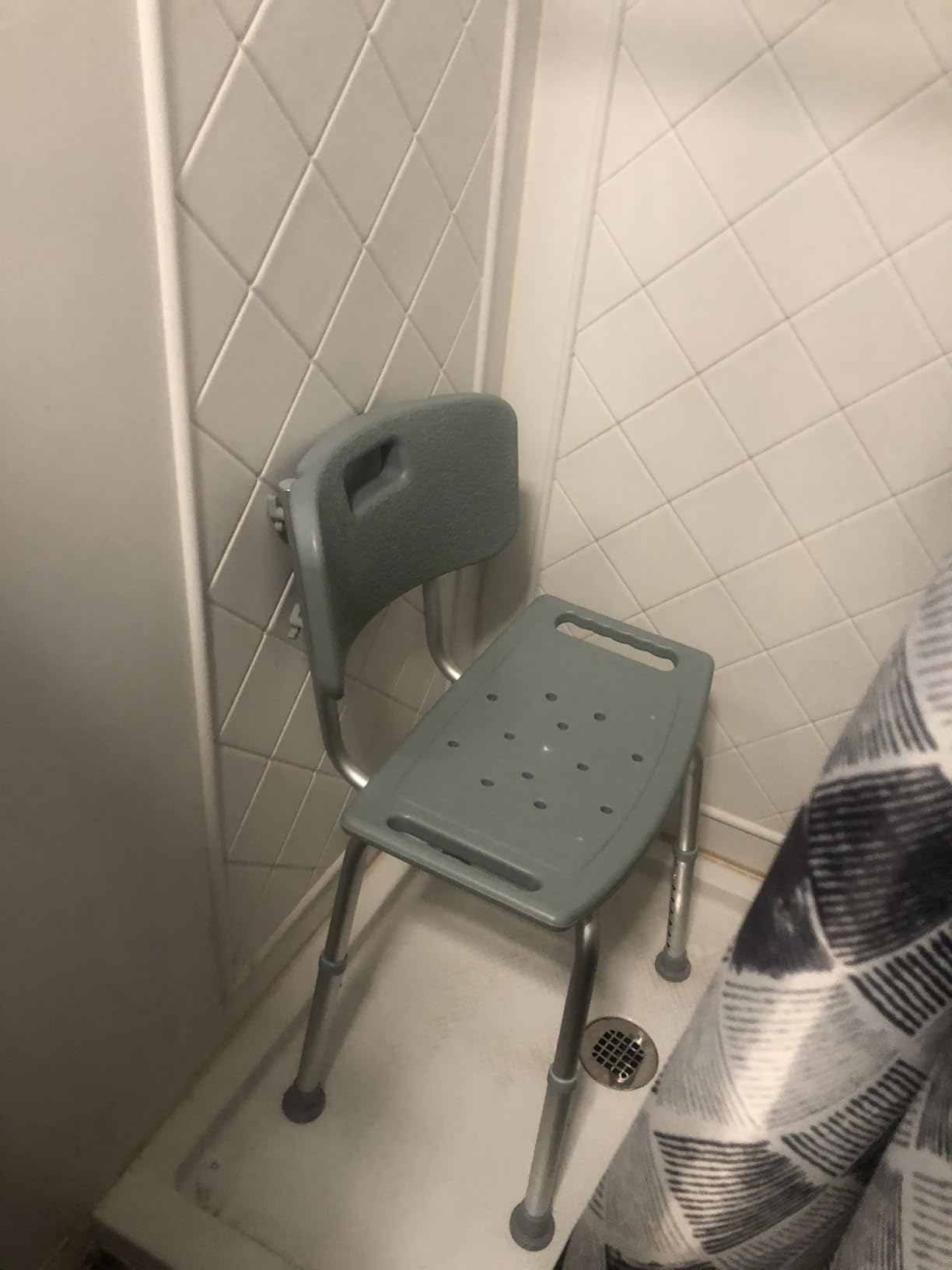 Drive Medical Shower Chair with Back and Suction Feet, Gray customer photo 2