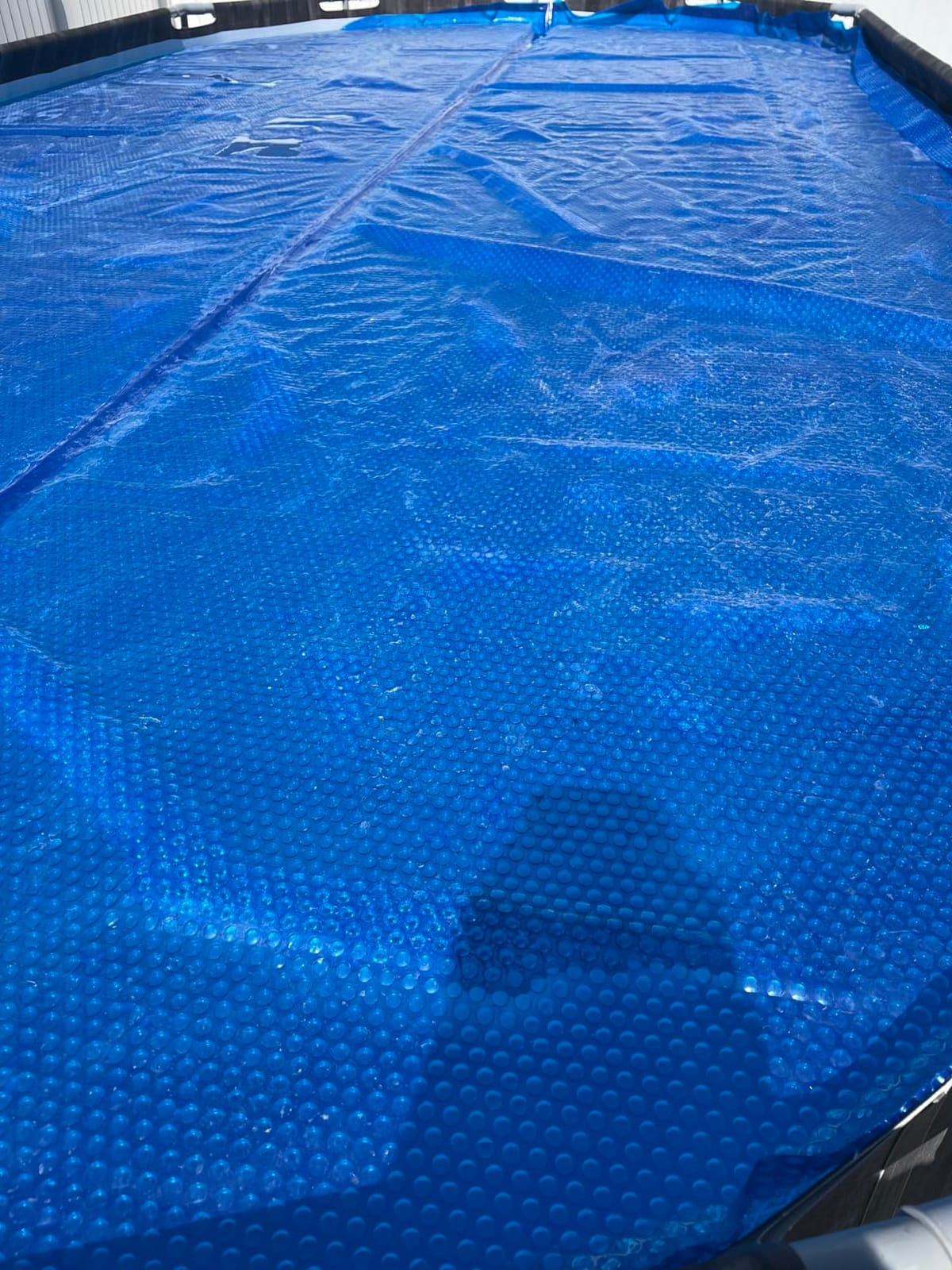 Blue Wave 16x32-ft Rectangle Solar Pool Cover 12-Mil Blue – Solar Cover for Above Ground Pool & Inground Pool, Thermal Bubble Blanket for Heat Retention & Reduced Evaporation customer photo 1