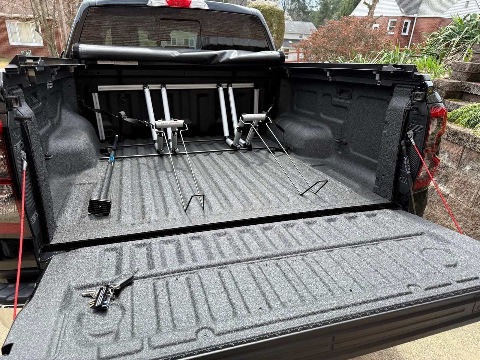 2 Bike Rack for Truck Bed | Ideal Fit for Compact Truck Models | 2 Standard Tire Bike Rack | Effortless Wheel Mount, Skip Front Tire Removal, Drill-Free Installation Ideas | Gift Set for Men customer photo 1