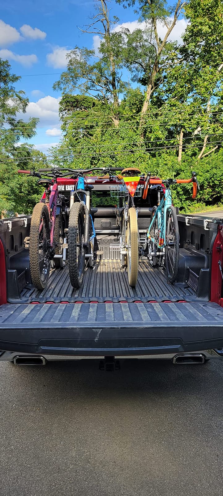 4 Bike Rack for Truck Bed - 4 Standard All-Aluminum Tire Bike Rack for Full Size Trucks - Effortless Wheel Mount, Skip Front Tire Removal, Drill-Free Installation - Gift Set for Men customer photo 2