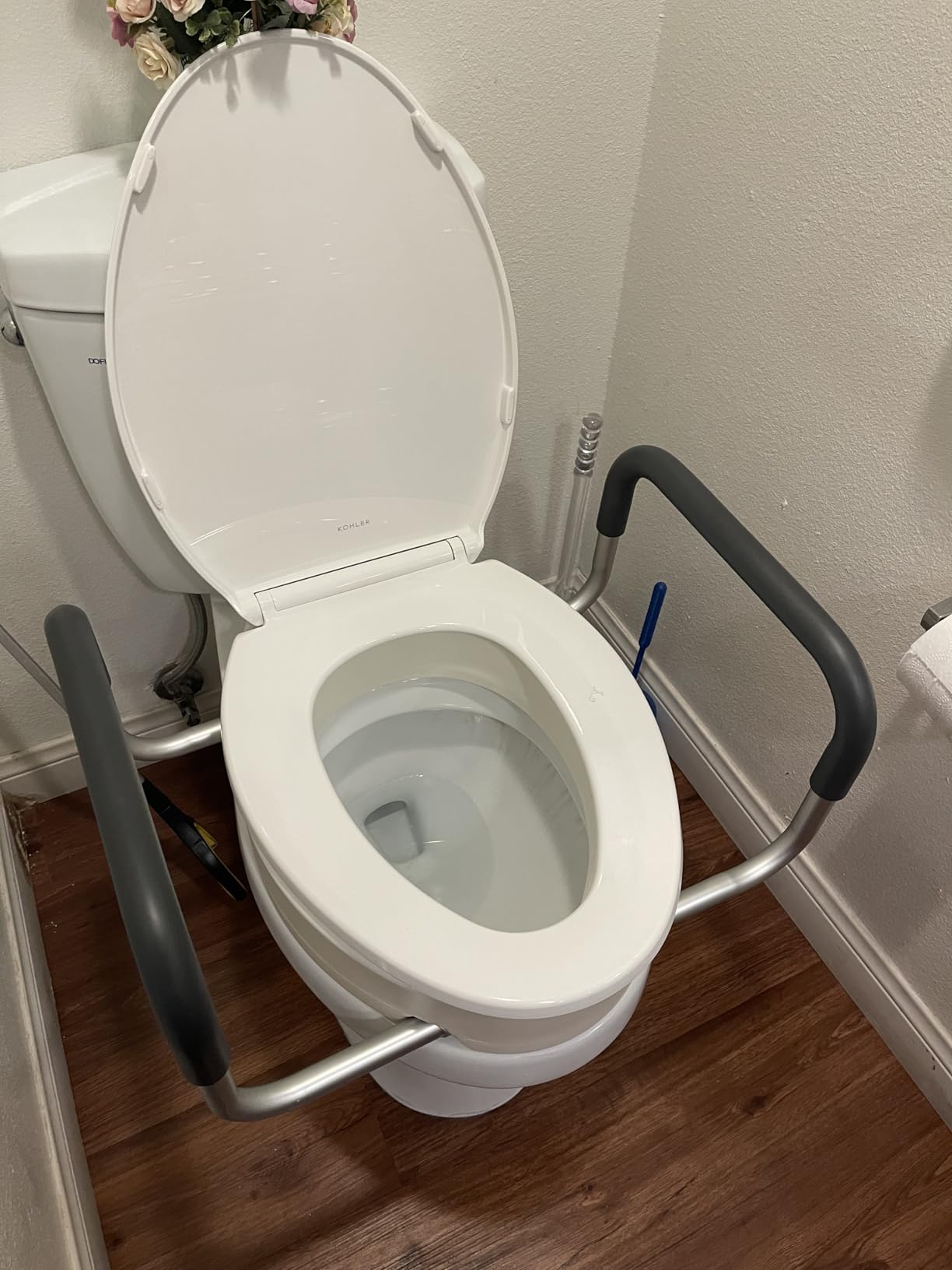 Vive Raised Toilet Seat Riser for Seniors (with Handles) - Handicap Rail customer photo 1