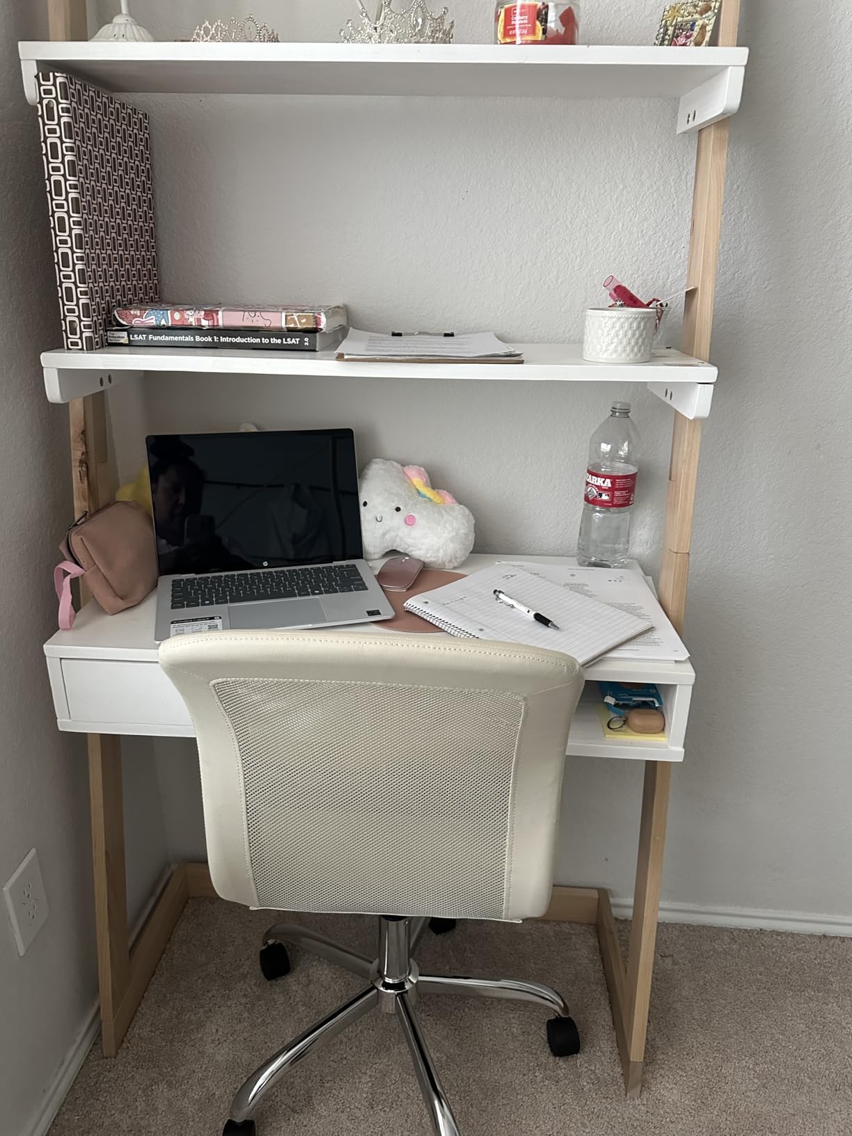 Serta Armless Small Home Desk Chair with Wheels, Ergonomic Mesh Back Chair customer photo 1
