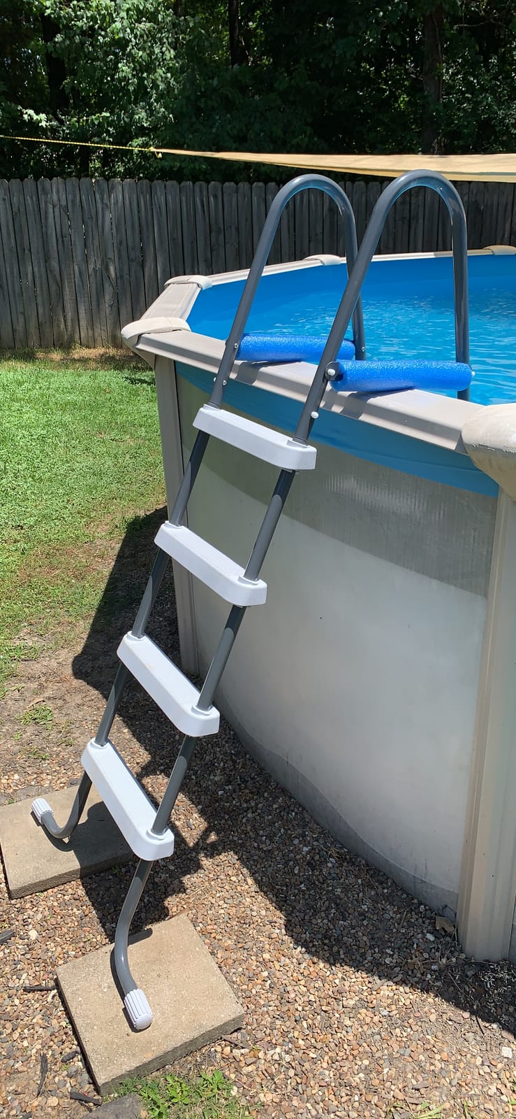 Intex Steel Frame Above Ground Swimming Pool Entry/Exit Ladder for 48