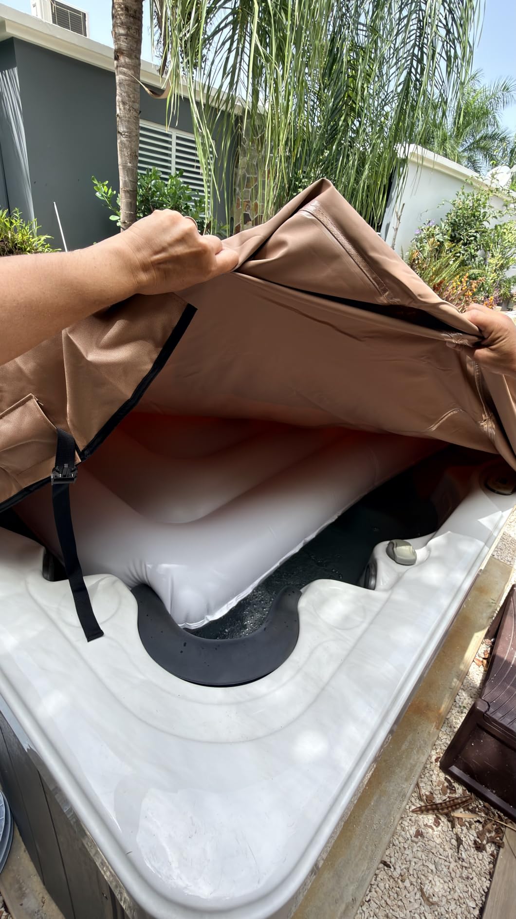 ULTCOVER Waterproof Square Hot Tub SPA Cover 85 inch customer photo 2