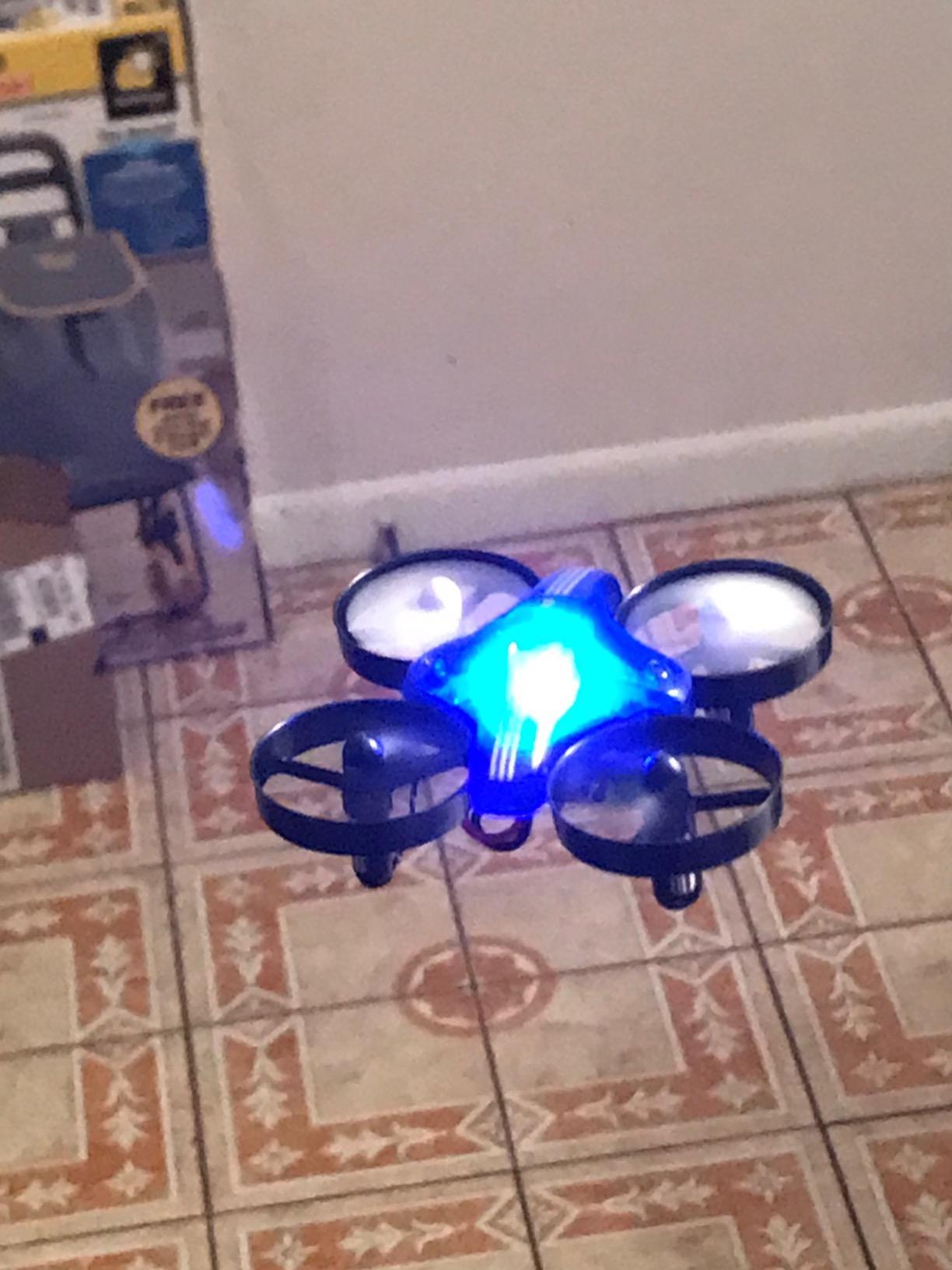 Mini Drone for Kids & Beginners, Indoor RC Nano Helicopter Quadcopter with Auto Hovering,3D Flips,Portable Hand Operated, Birthday& Children's Day Gift for Boys and Girls,Headless Mode & Remote Control,Blue.4-blade design-ATOYX customer photo 2