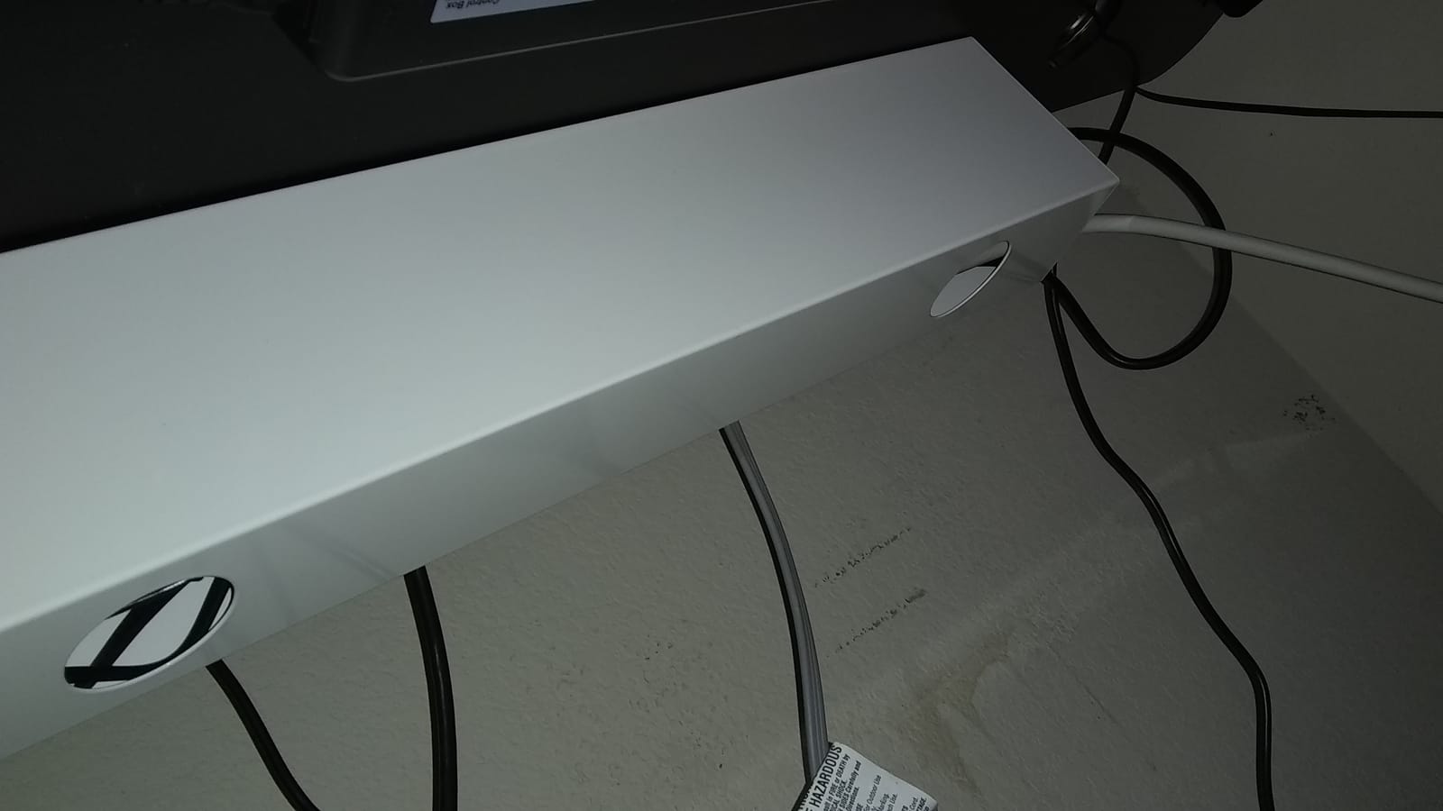Monoprice Under Desk Cable Tray - Steel with Power Supply and Wire Management - Workstream Collection White customer photo 2