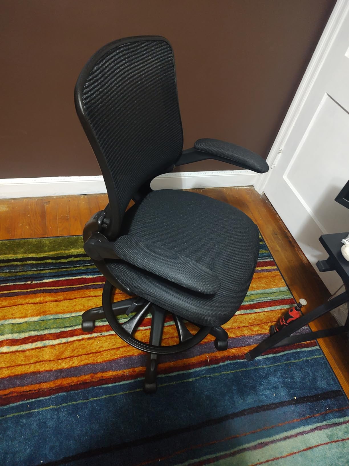 Flash Furniture Kale Mid-Back Swivel Office Chair with Adjustable Foot Ring, Lumbar Support, and Seat Height, Ergonomic Mesh Executive Chair, Black customer photo 2
