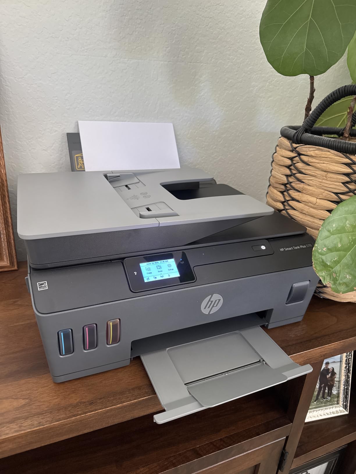 HP Smart Tank Plus 651 Wireless All-in-One Printer, Ink Tank Printer-for-Home Use, 2 Years of Ink Included Auto Document Feeder, Mobile Print, Scan, Copy, Fax. (7XV38A) customer photo 1