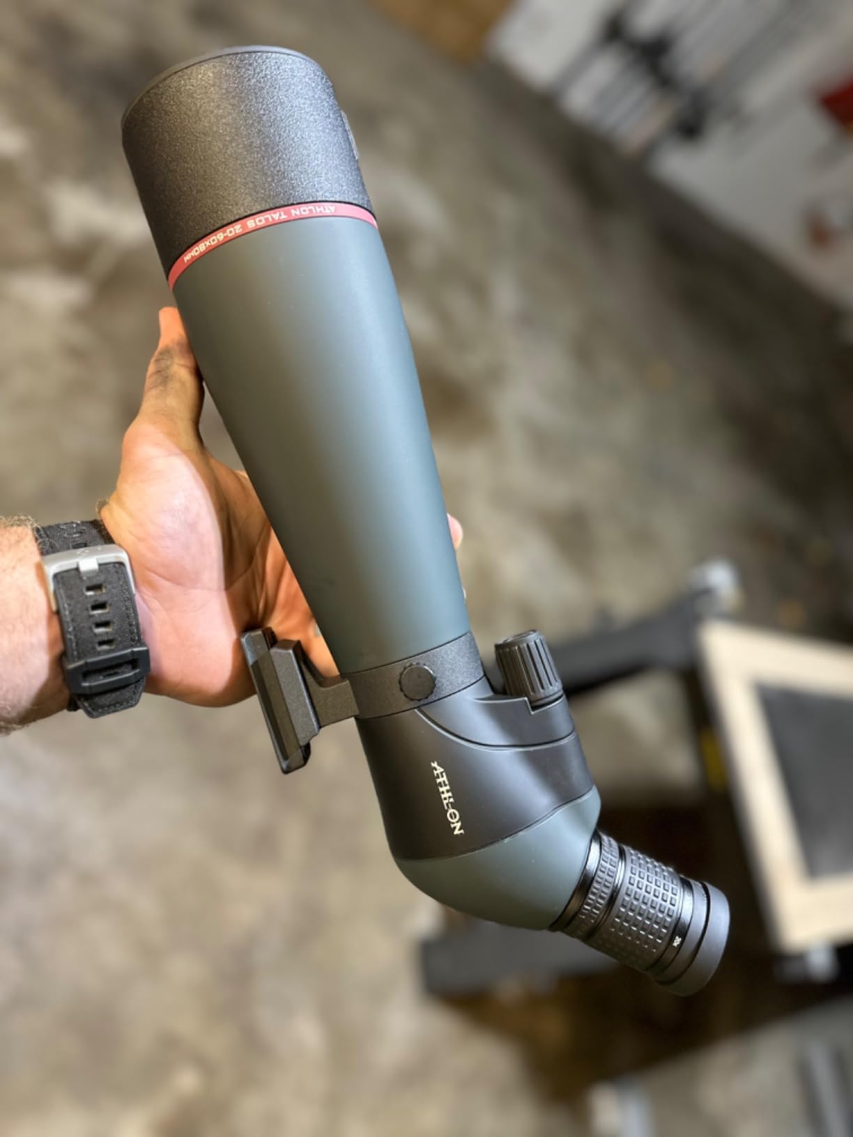 Athlon Optics Talos 20-60x80 Spotting Scope with Tripod and Carrying Case - Angled, Charcoal Grey - 315001G customer photo 2