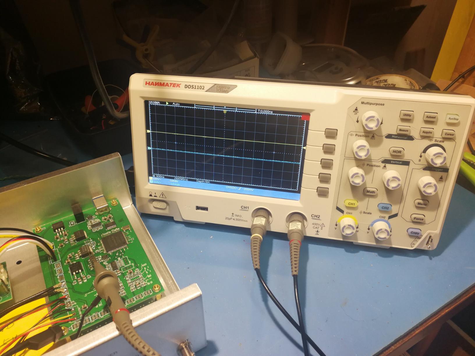 HANMATEK 110mhz Bandwidth DOS1102 Digital Oscilloscope with 2 Channels and Screen 7 inch / 18 cm, TFT-LCD Display, Portable Professional Oscilloscope Kit with 500 MS/s *2 Sampling Rate customer photo 1