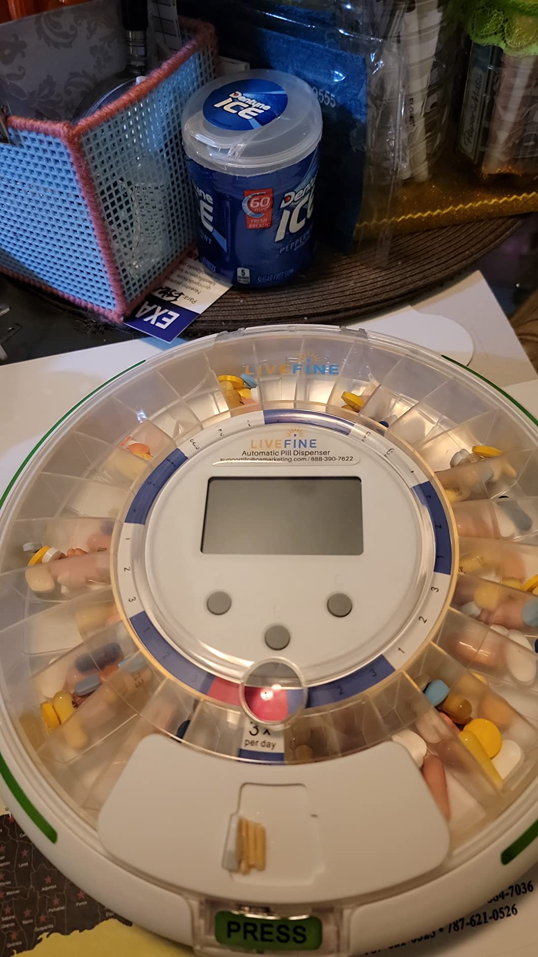 LiveFine Automatic Pill Dispenser for Elderly, 28-Day Supply, Locking Lid customer photo 2