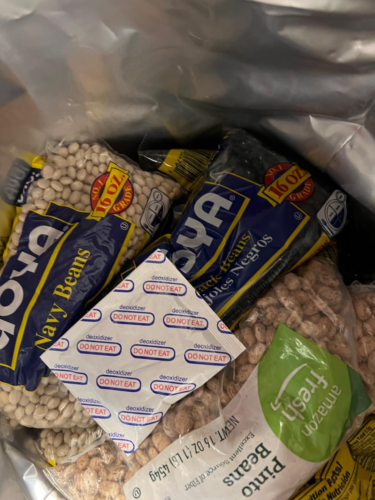 30 Mylar Bags for Food Storage 1 Gallon - Extra Thick 15 Mil - Long Term & Food Grade - Mylar Bags with Oxygen Absorbers 400cc- Zipper, Resealable, Stand-up Gousset - Bolsas Mylar con Abosrbentes customer photo 1