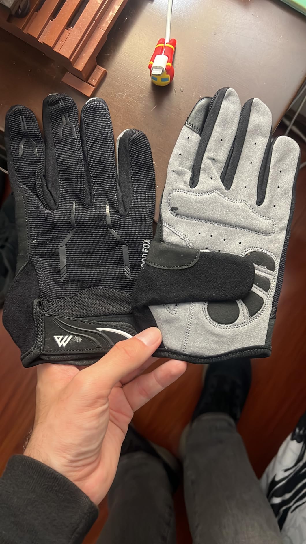 WESTWOOD FOX Cycling Gloves for Men Full Finger BMX Bike Mountain Bike Gloves Grips Bicycle Touchscreen MTB Gloves Padded Anti-Slip Riding Gloves for Men Women Wheelchairs Road Bike customer photo 2