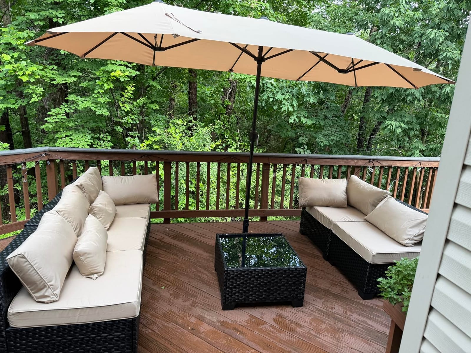 Ruimoy Patio Furniture Covers, Outdoor Furniture Cover Waterproof, General Purpose, Outside Table and Chair Covers, Heavy Duty 600D (108 Inch L x 82 Inch W x 27.9 Inch H) customer photo 1
