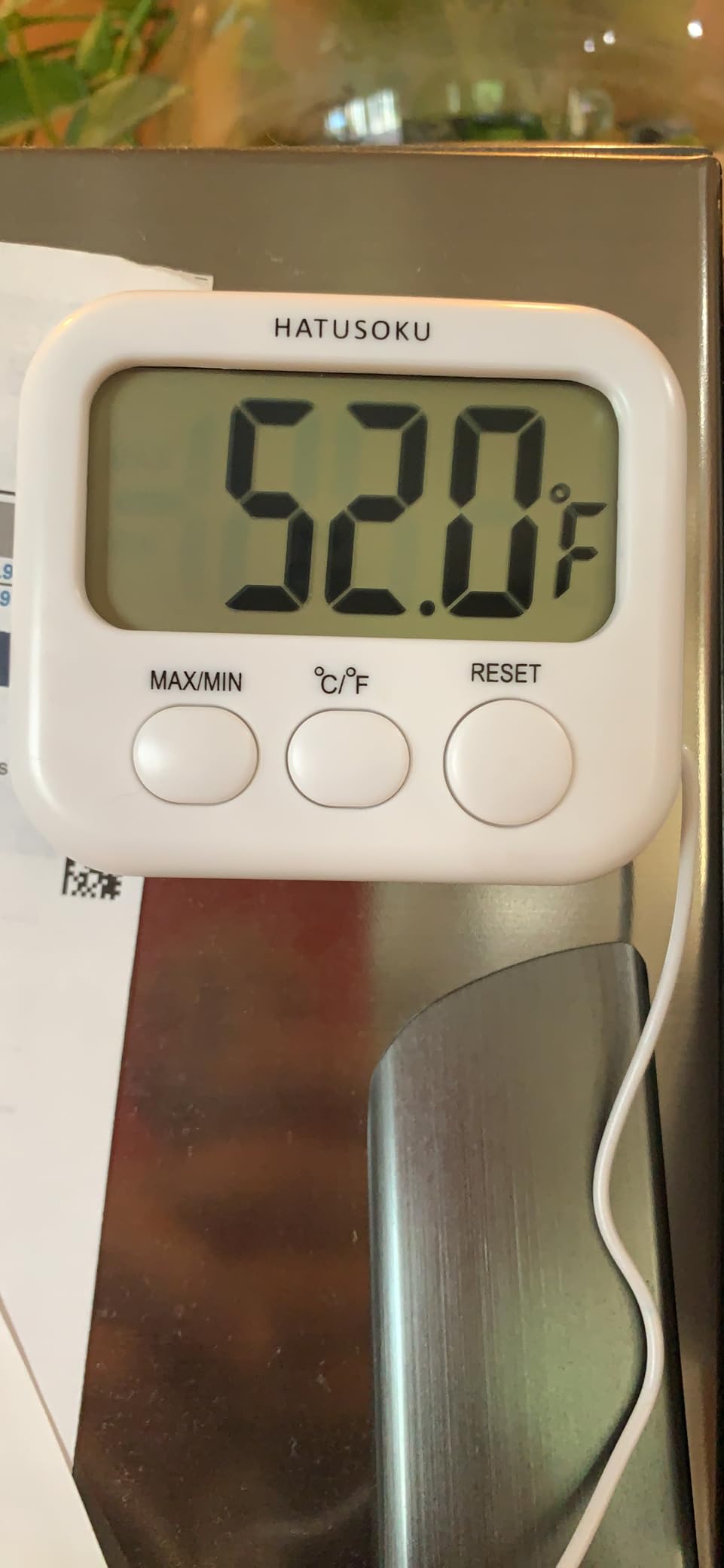 HATUSOKU Digital Thermometer with External Sensor, Magnet, Suction Cup, Water Thermometer, Aquarium, Refrigerator, Freezer (Black) customer photo 1