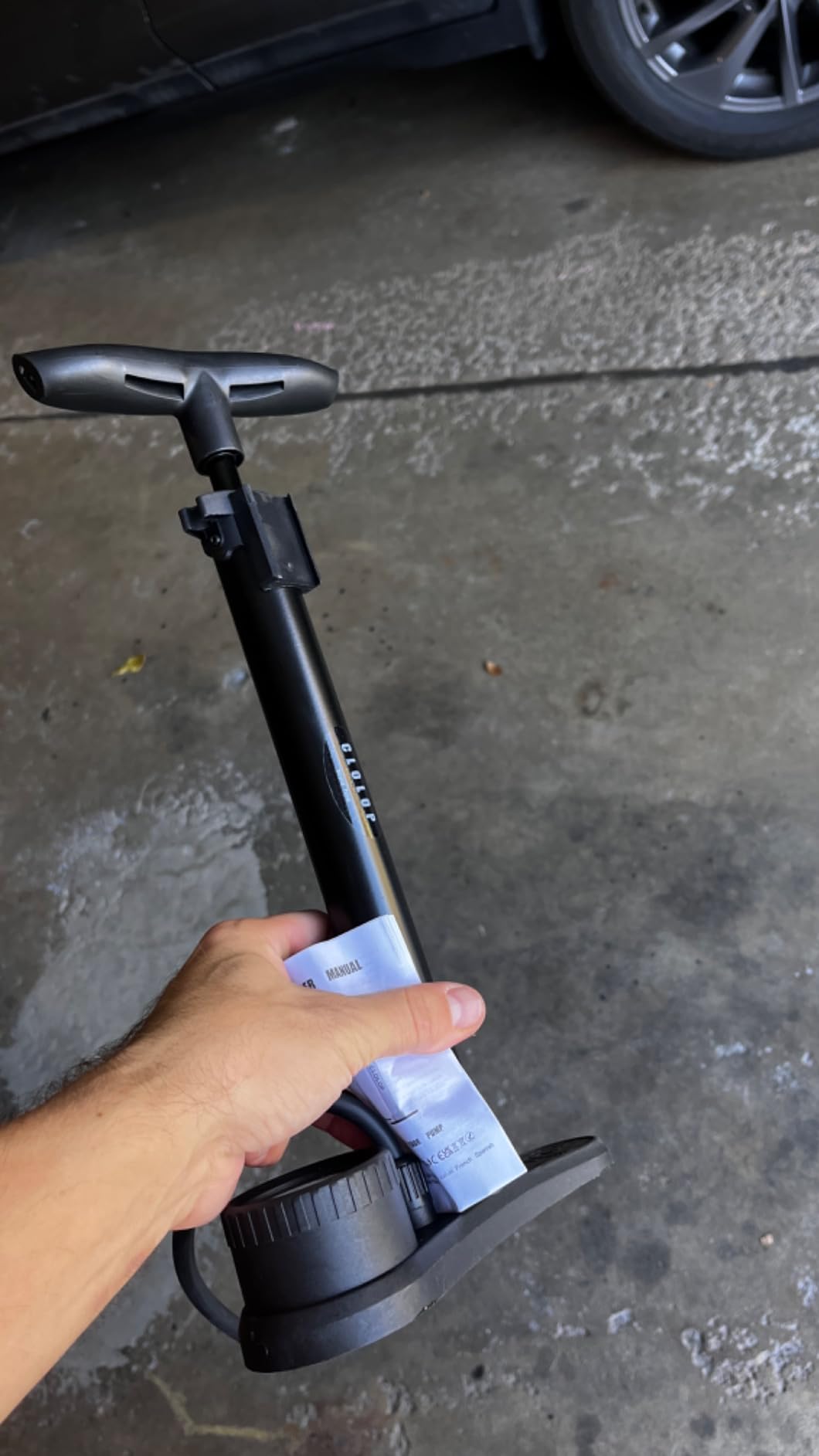 CLOLOP Bike Floor Pump with Gauge, Bike Tire Inflator, Air Pump, Bike Pump with Dual Presta & Schrader Valve Head, Bicycle Air Pump, Ball Pump for Road Bike, Mountain Bikes, Balls customer photo 2