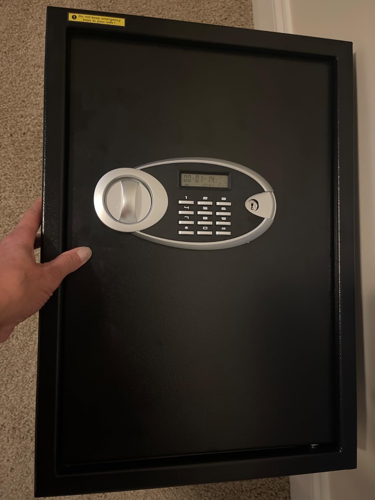 3.3 Cubic Feet Home Safe Fireproof Waterproof, Digital Home Security Safe Box with Programmable Keypad and Spare Keys, Document Safe for Money Firearms Medicine Valuables customer photo 1