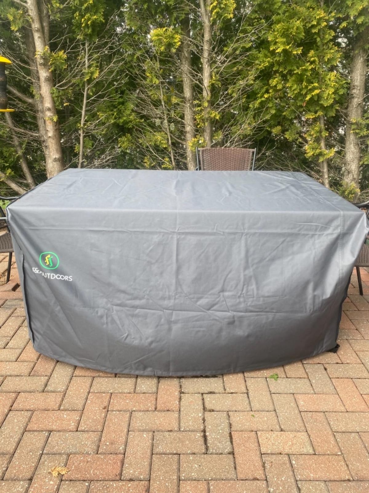 F&J Outdoors Extra Large Patio Furniture Cover, Grey, 140