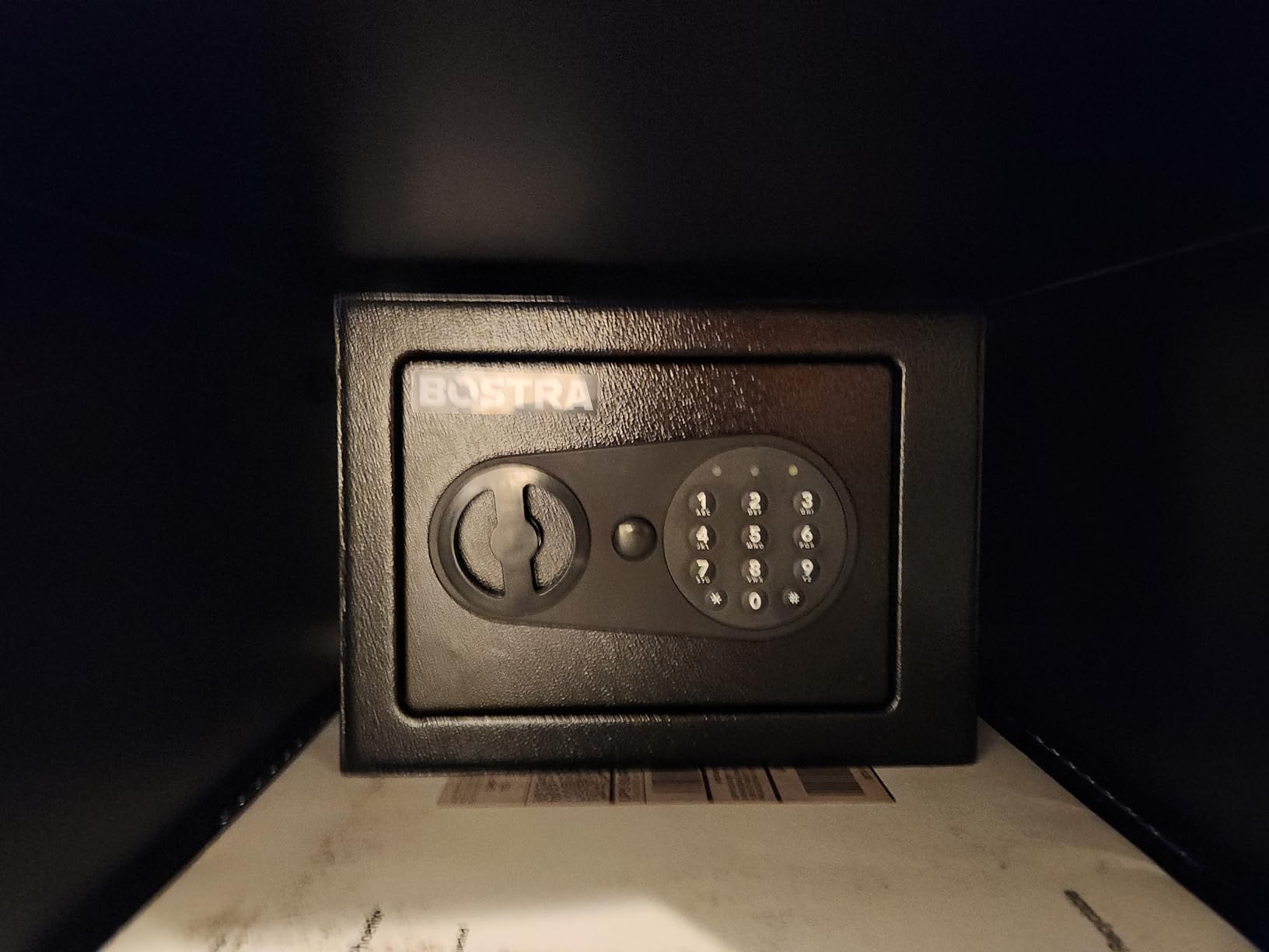 Bostra Fireproof Safe Box with Sensor Light & Fireproof Bag, Money Safe Box with Digital Keypad,Security Safe Box for Home, 0.23 Cubic Small Safe with Keys & Pass Code for Cash Jewelry Black customer photo 1