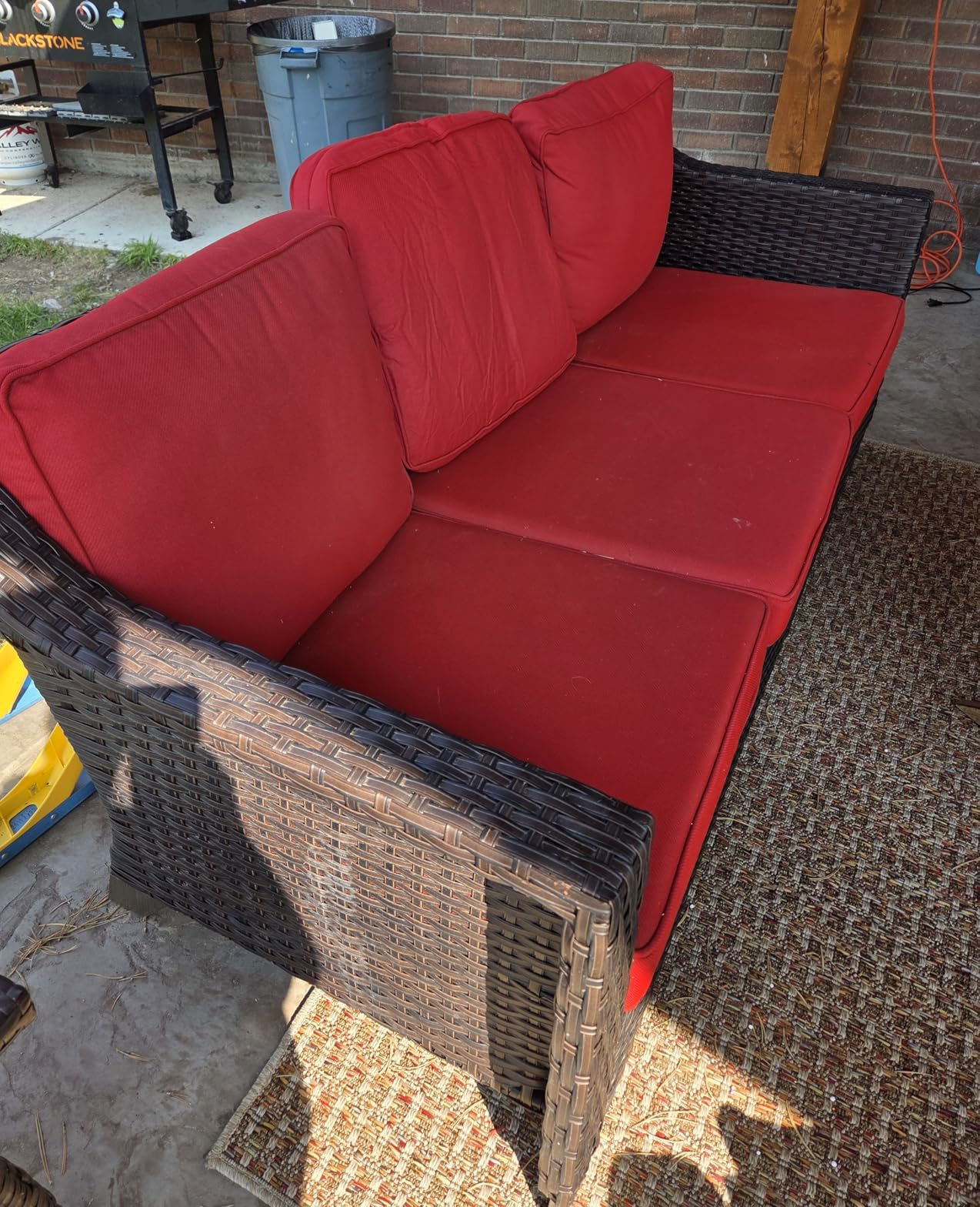 Outdoor Couch, Wicker Outdoor Conversation Set customer photo 1