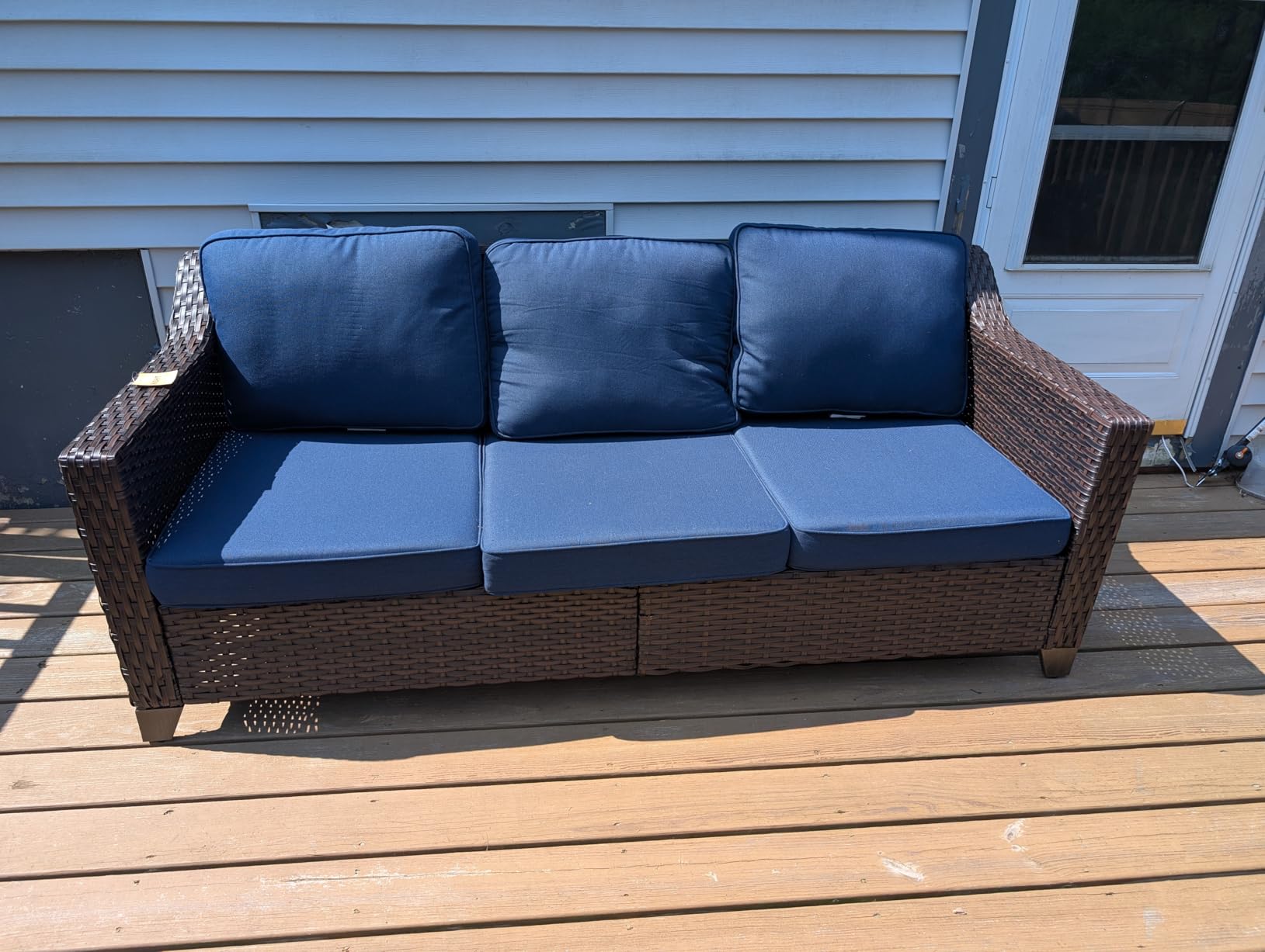 Outdoor Couch, Wicker Outdoor Conversation Set customer photo 2
