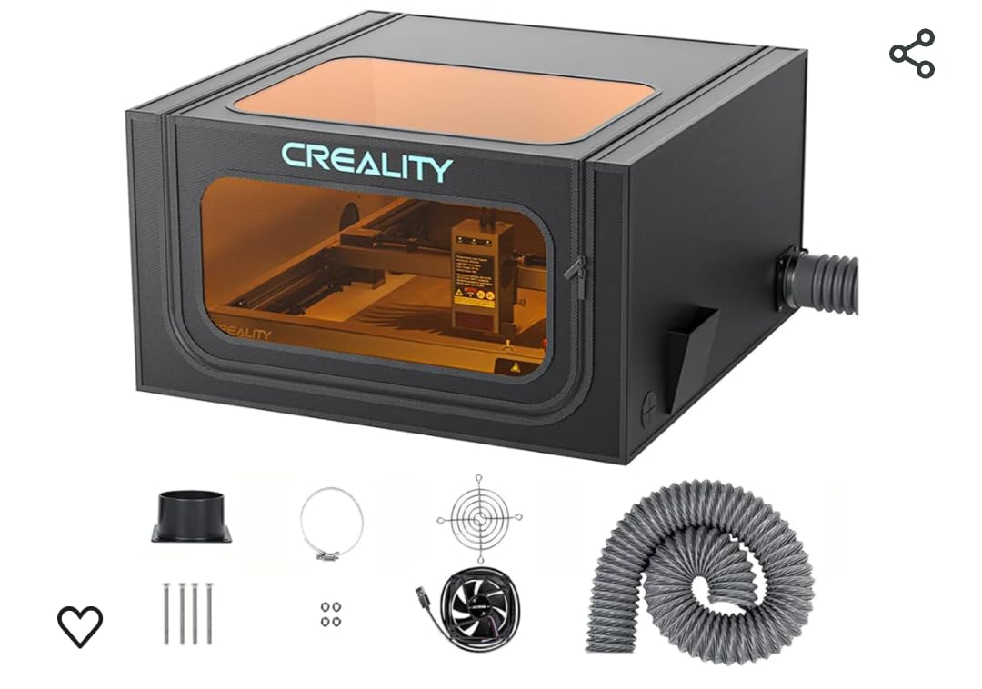 Creality Laser Engraver Enclosure 2.0, Laser Engraver Machine Protective Cover with Eye Protection, Insulates Against Fumes and Odors for Laser Cutting Enclosure Tent (28.3 * 28.3 * 15.7 inch) customer photo 1