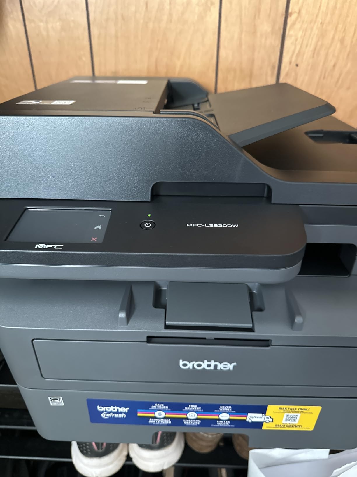 Brother MFC-L2820DW Wireless Compact Monochrome All-in-One Laser Printer with Copy, Scan and Fax, Duplex, Black & White | Includes Refresh Subscription Trial(1), Works with Alexa customer photo 2