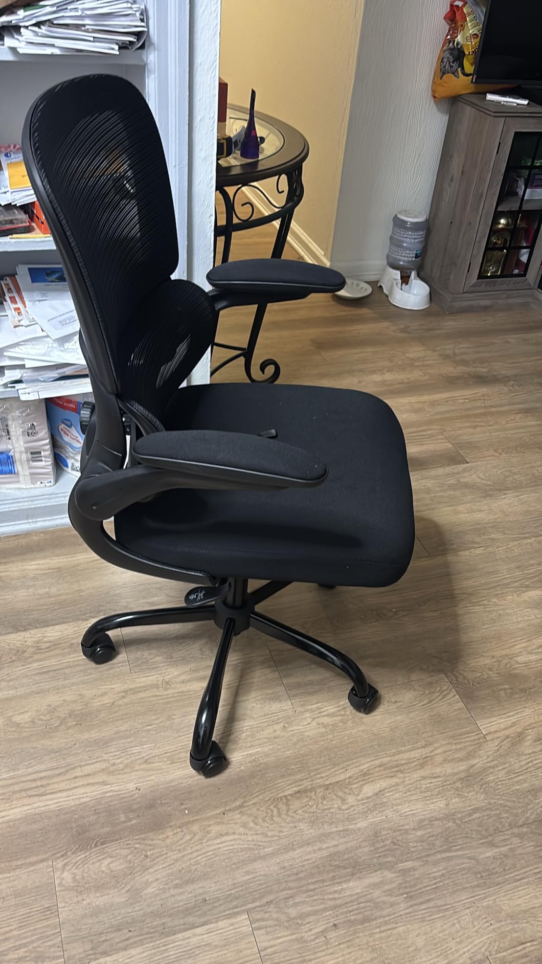 TRALT Office Chair - Ergonomic Desk Chair with Adjustable Lumbar Support, Mesh Computer Chair, Executive Chairs for Home Office Comfortable Lumbar Support (Black) customer photo 2