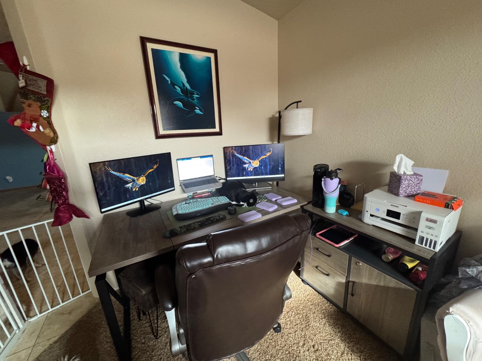Tribesigns L Shaped Desk with Drawer Cabinet, 63