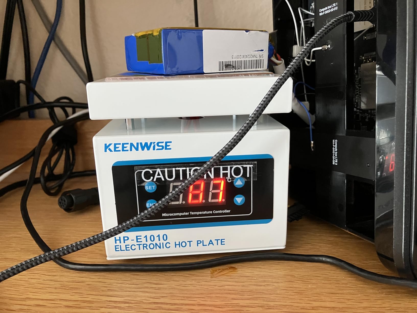 110V 360W Soldering Hot Plate, Electric Hot Plate, LED Microcomputer Electric Preheat Soldering Station Welder Hot Plate Rework Heater Lab 100X100mm (3.94 * 3.94in) Plate customer photo 1