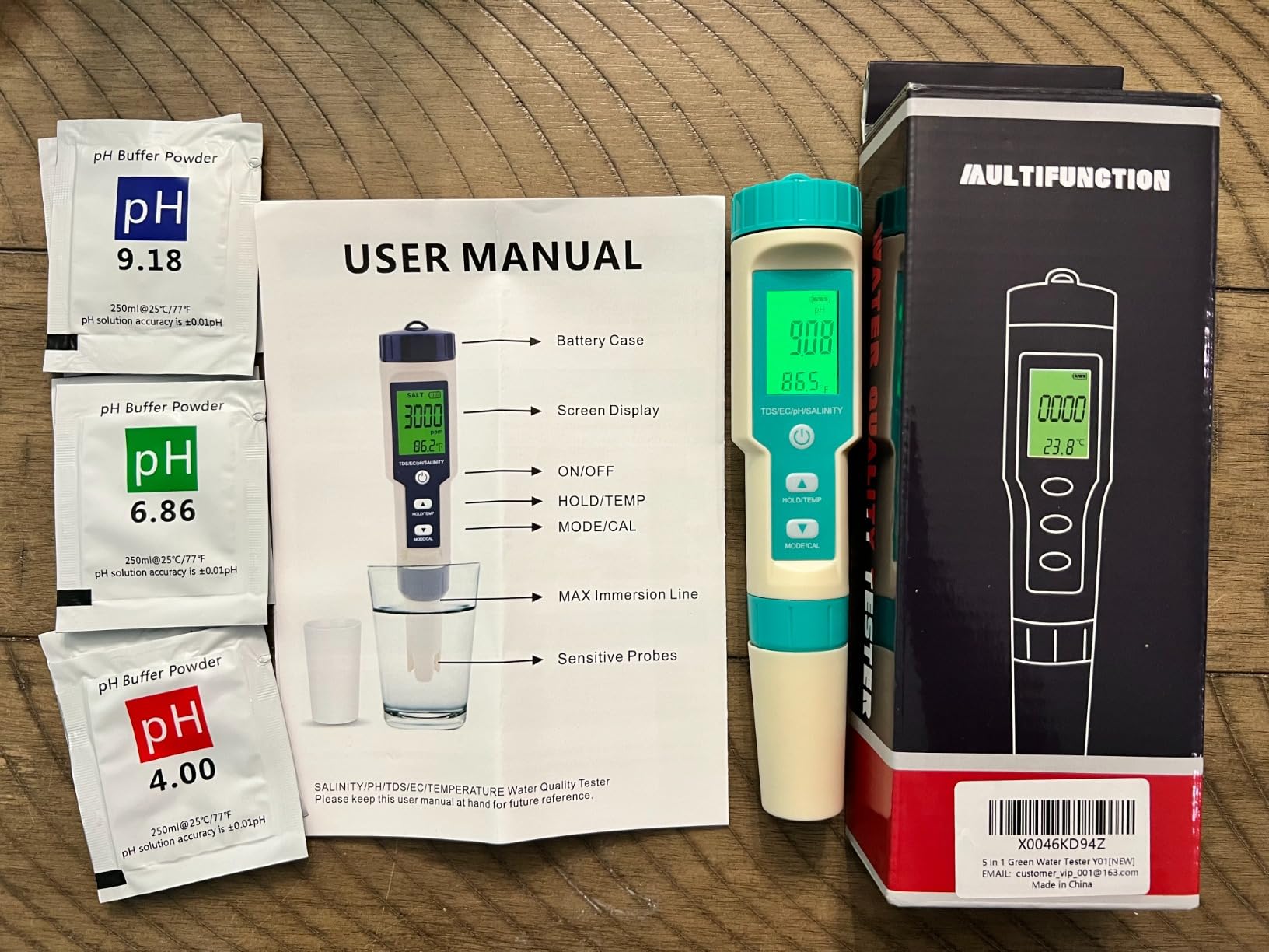 Pool Salt Tester - Multifunctional 5 in 1 Salinity, PH, TDS, EC, and Temperature Meter, Pool Salinity Testing Kit, Digital Salinity Tester for Swimming Pool,Saltwater, Sea Water, Aquarium customer photo 2
