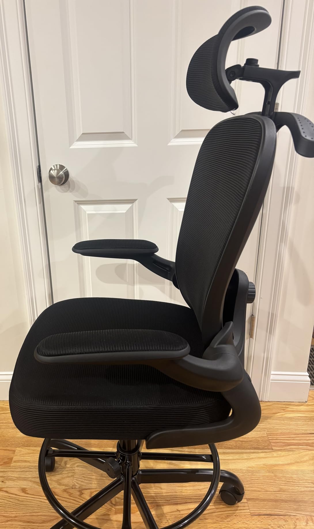 AtHope Drafting Chair, Tall Office Chair with 3D Lumbar & Head Support customer photo 1