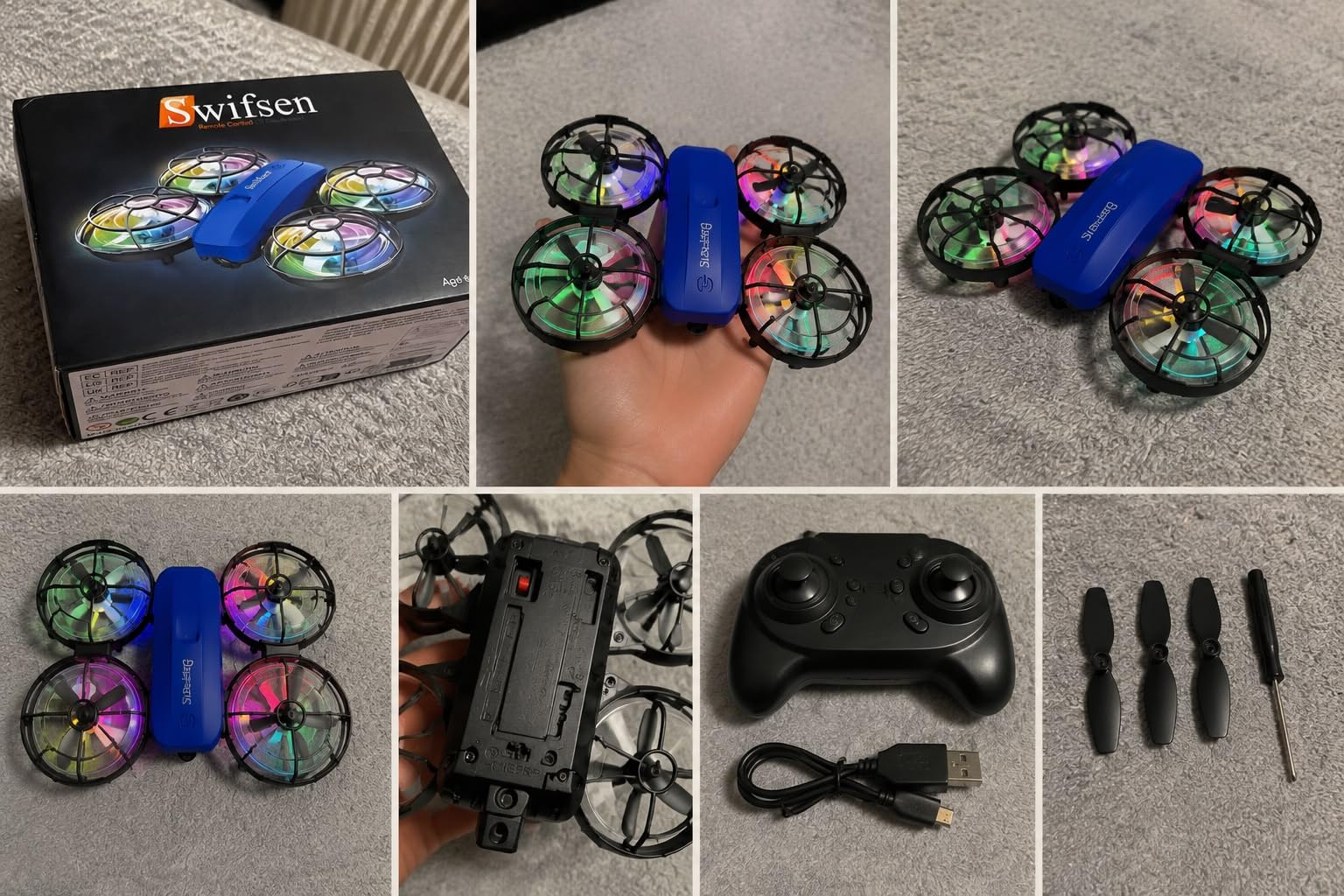 Swifsen Drone with Camera for Kids and Beginner,Birthday Gift Toy for Boys and Girl,Indoor Quadcopter Plane for Boy,Small Helicopter with Auto Hovering, 3D Flips, Headless Mode,2 Batteries customer photo 2