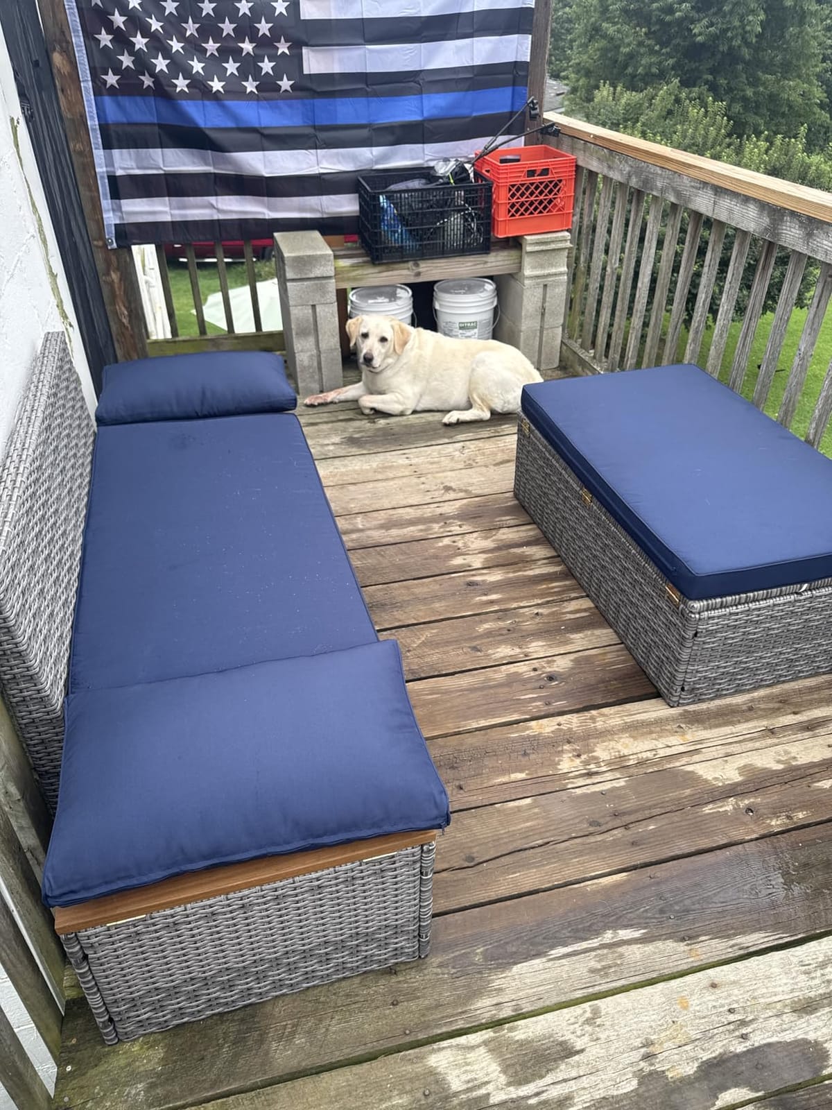 Devoko Patio Day Bed Outdoor Daybed Set,Rattan Lounge Bed customer photo 2