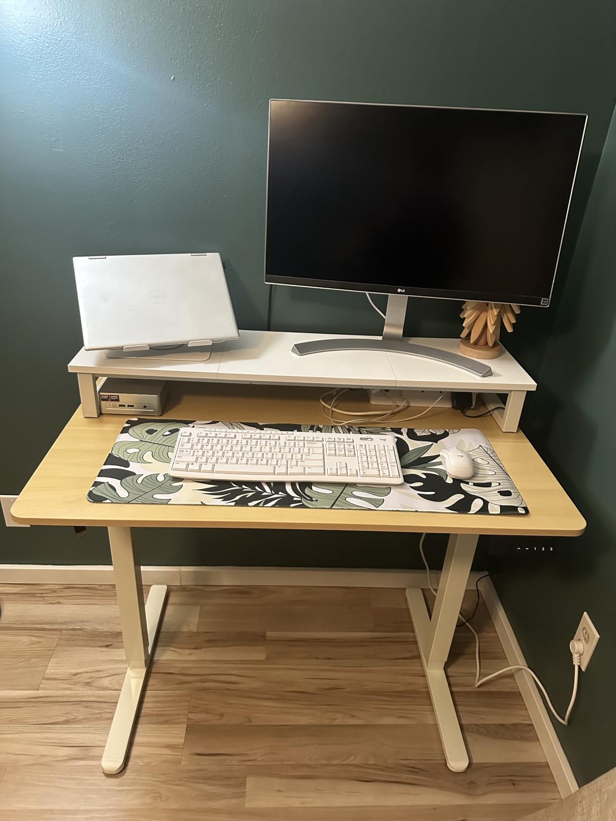 Kingant Standing Desk, 35x20 Inch Electric Height Adjustable Computer Desk customer photo 1