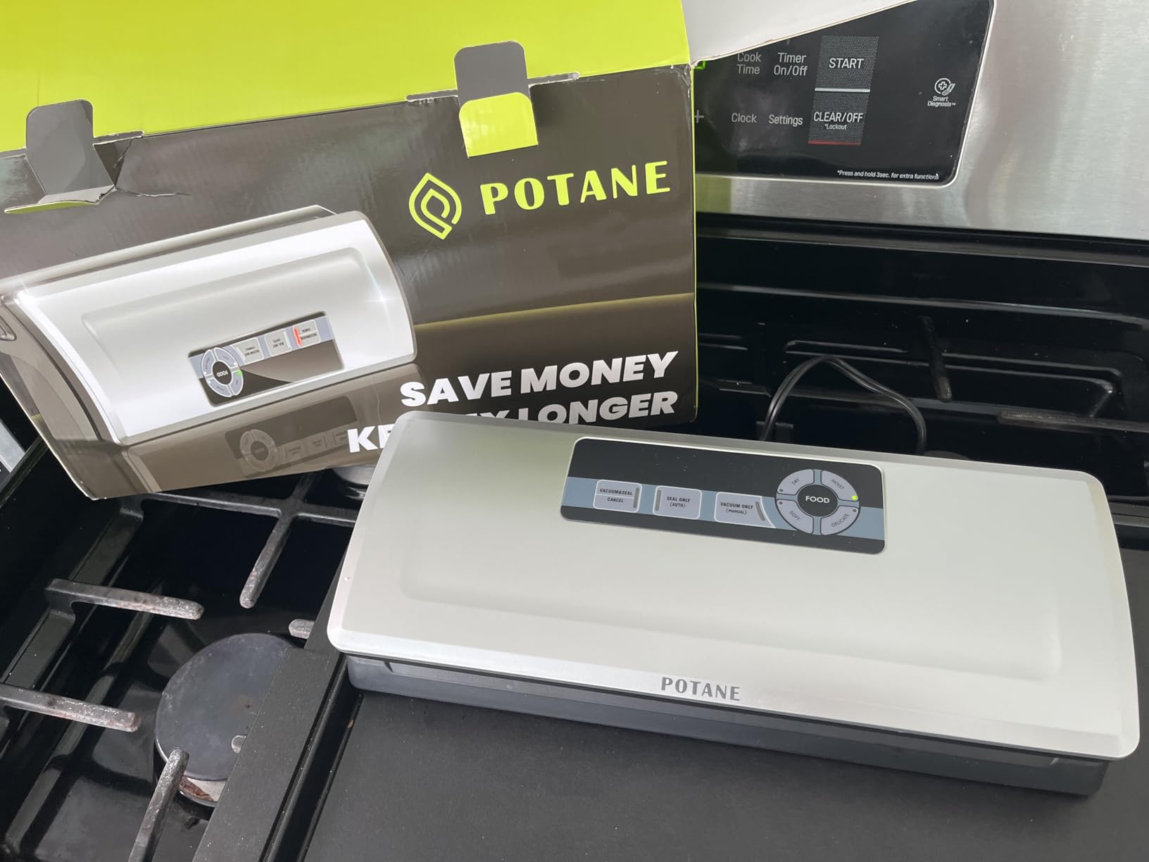 Next Gen Vacuum Sealer Machine, Potane Double Pump Food Vacuum Saver With Smart Visual Status System, Full Auto/Manual Functions, Built-in Safety Cutter&Guided Seal Bar, Start Kit Bags to Seal a Meal customer photo 1