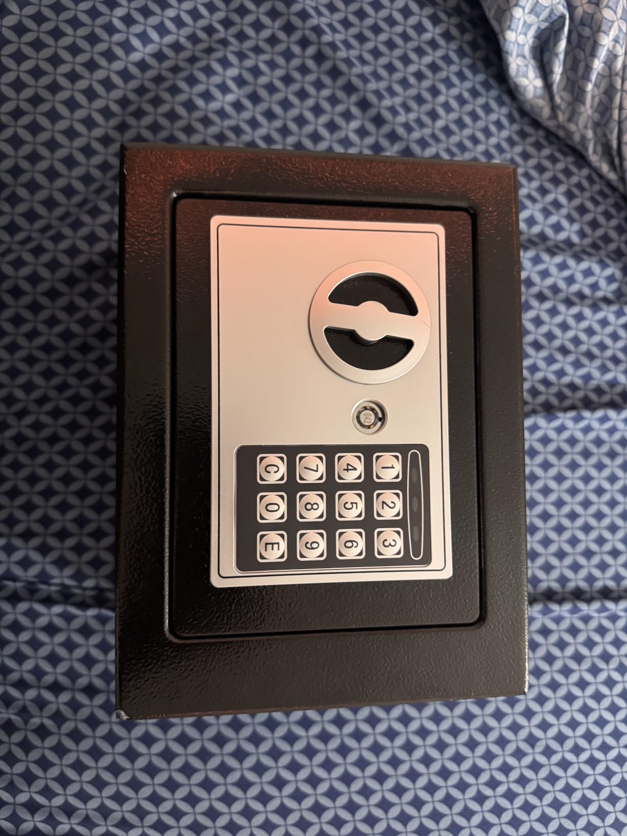 Digital Electronic Money Safe, Steel Security Lock Box with Keypad, Office Hotel Business Jewelry Gun Cash Safe, 0.23 Cubic Feet, 9.06