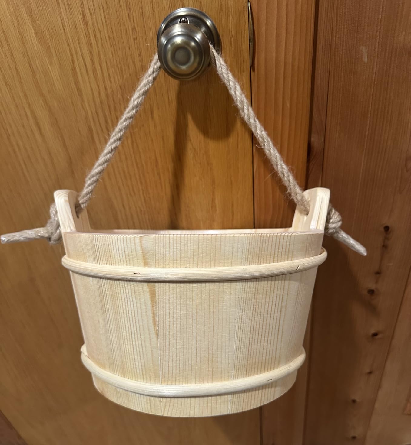 Sauna Bucket & Ladle Set – Handmade Pine Wood 4L customer photo 2