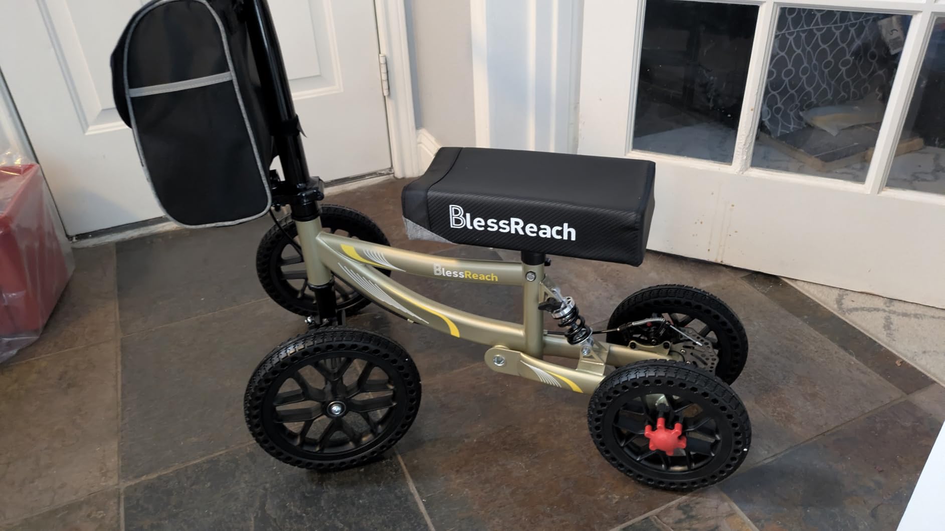 BlessReach All Terrain Knee Scooter for Adults Foot Injuries,11” Big Wheels customer photo 2