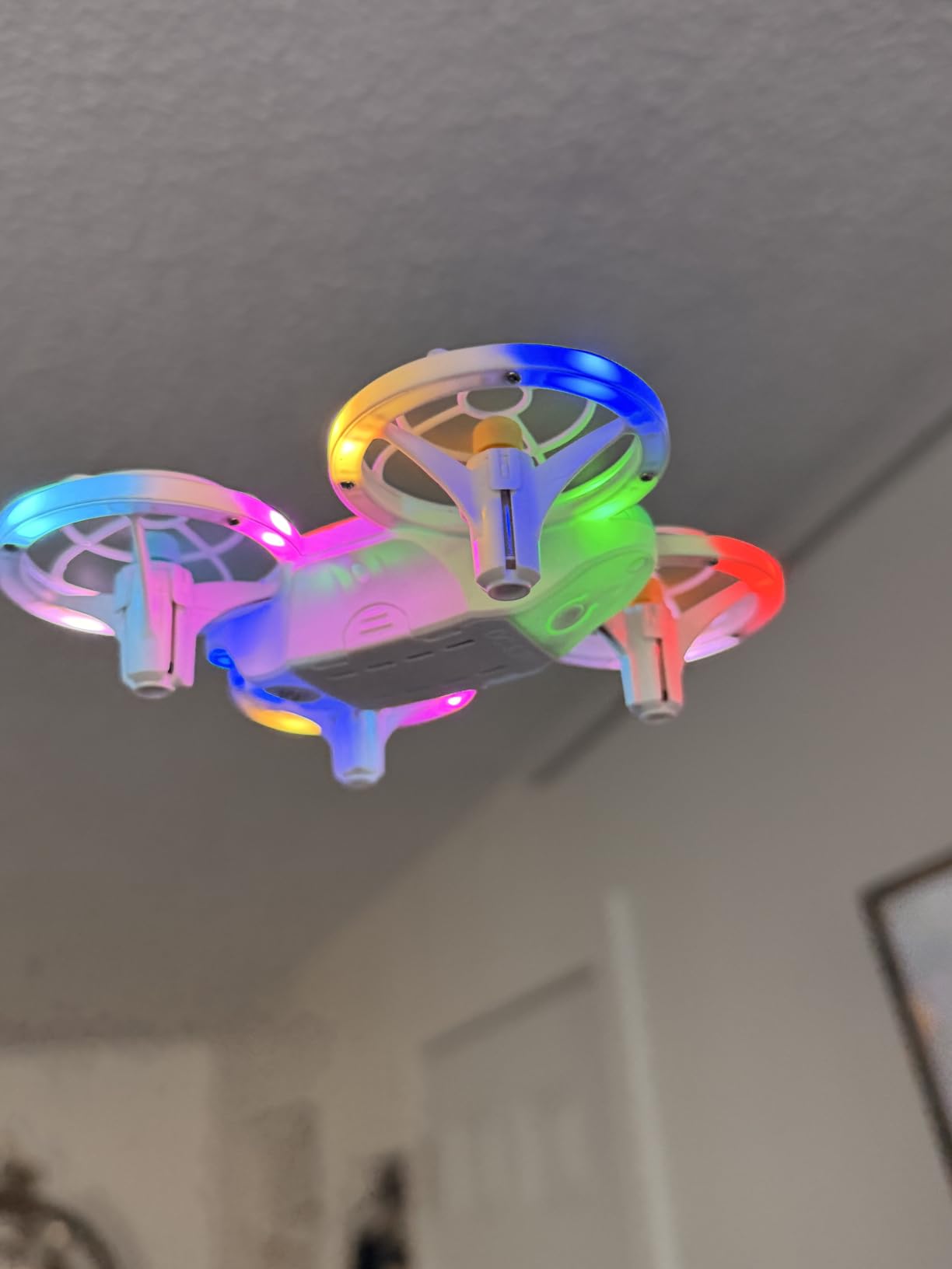 LED RC Drone for Kids 6+, Christmas Birthday Gift for Boys & Girls with Remote Batteries, 360° Flips, 3 Speed Modes, 45 Min Flight Indoor and Outdoor Flying Toy - Blue Yellow customer photo 1