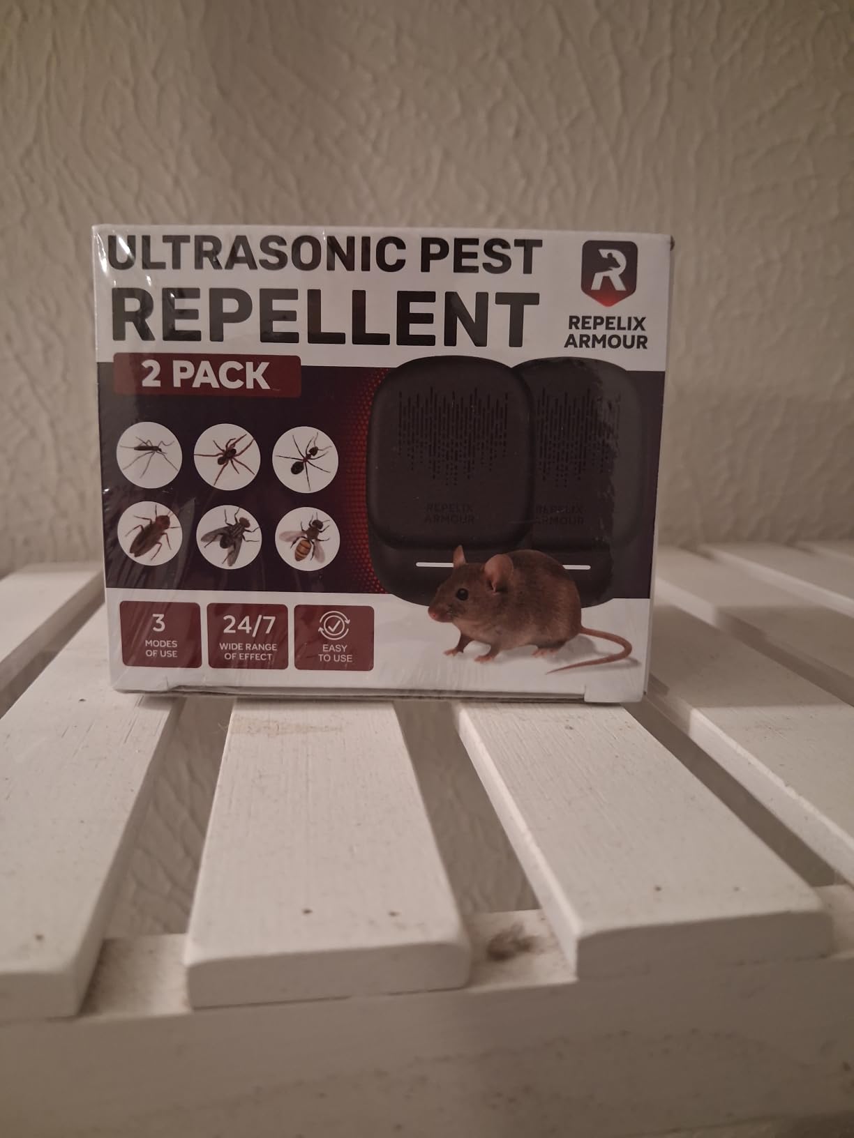 Ultrasonic Pest Repeller for Indoor Use - 2 Pack - Covers Up to 1,500 sq ft per Device - 3 Modes Mouse Repellent - Rodent Repellent – Helps Repel Rats, Spiders, Mosquitoes, Ants & Household Insects customer photo 2