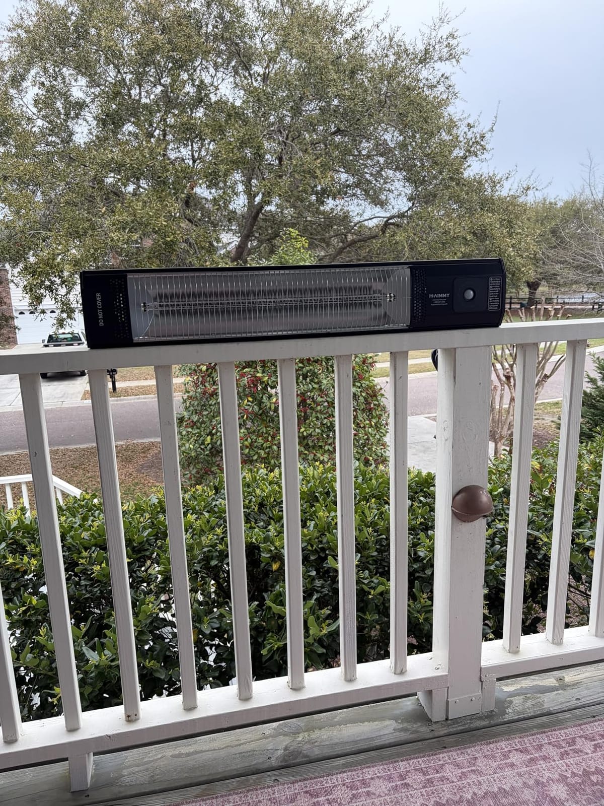 Outdoor Electric Patio Heater, 34-inch 1500W Infrared Tower Heater with Instant Heating, Tip-Over & Overheat Protection, IPX5 Waterproof Space Heater for Patio Garage Workshop Indoor & Outdoor Use customer photo 2