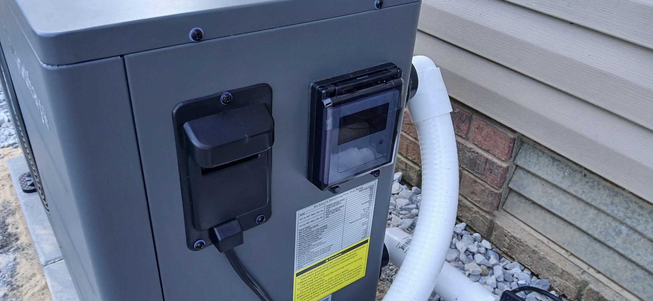 120,000 Btu Inverter Pool Heat Pump for Inground Pools 220V customer photo 1