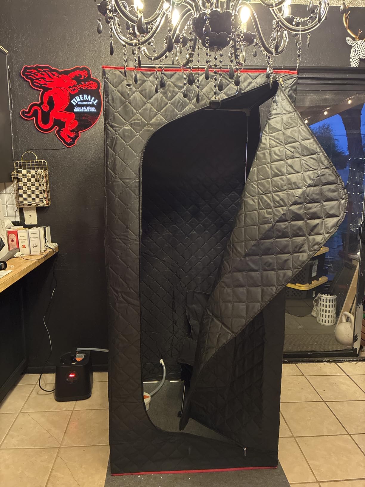 Manastin Upgraded Portable Steam Sauna for Home,Jet Black customer photo 2