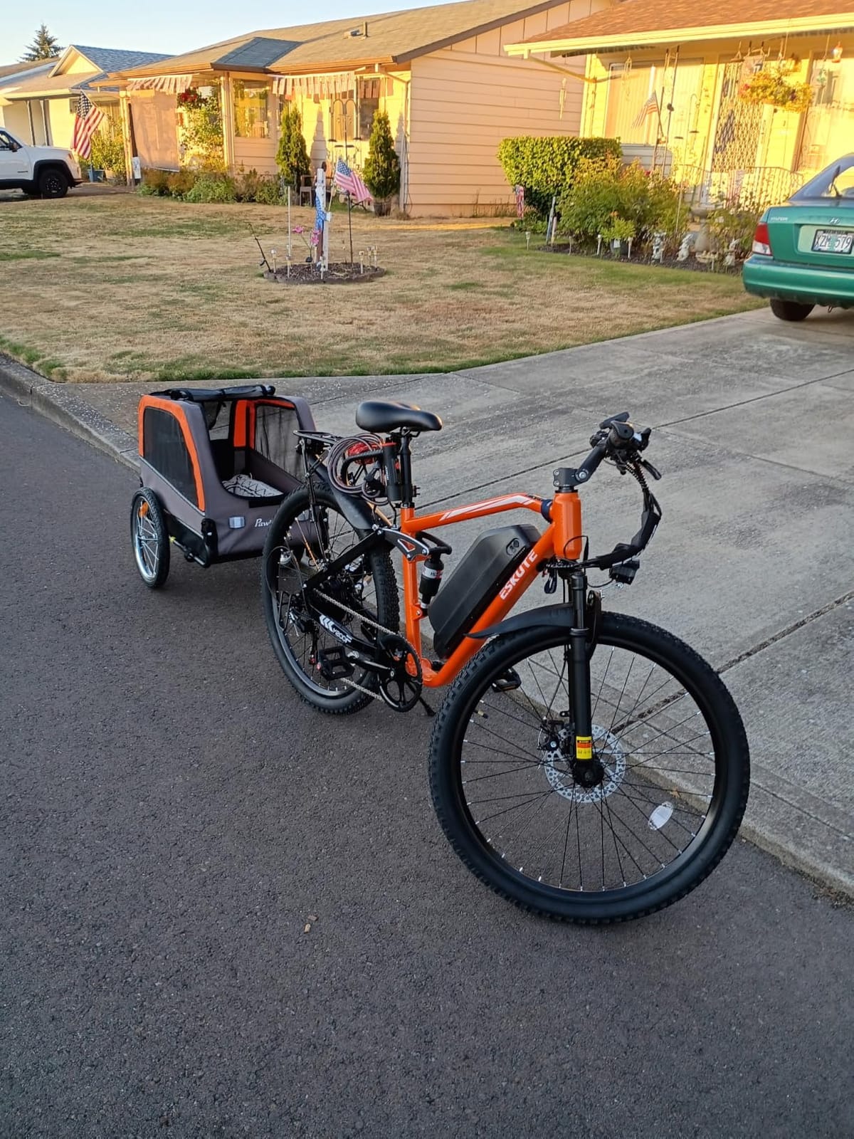 ESKUTE M200F Electric Bike for Adults – 27.5 inch Tire Mountain E-Bike, 1500W Peak Brushless Motor 31+MPH, 48V 20.8Ah Removable Battery, Up to 80 Miles, Step Over Commuter E-MTB, Full Suspensions customer photo 1