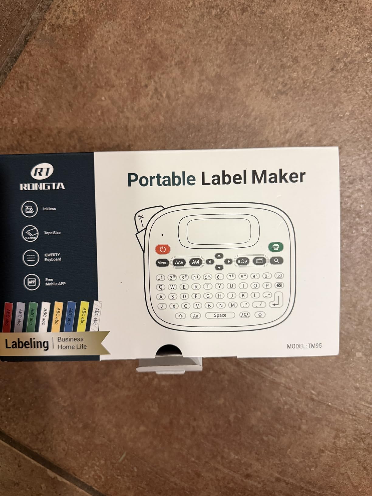 Rongta TM95 Label Maker Machine, QWERTY Keyboard, 12mm Portable Labeler customer photo 2