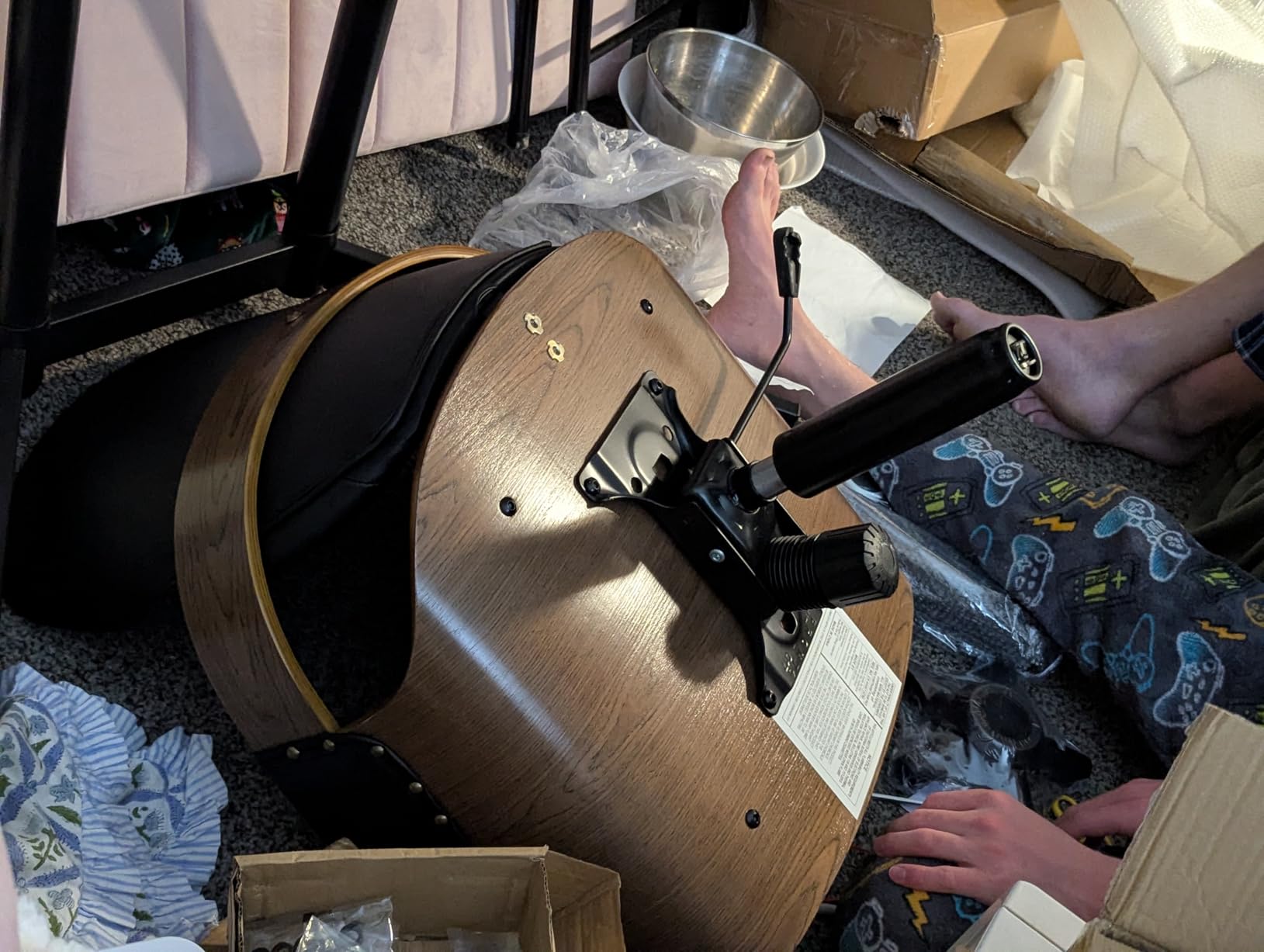 Mid Century Modern Office Chair, Floor Protective Silent Casters customer photo 1