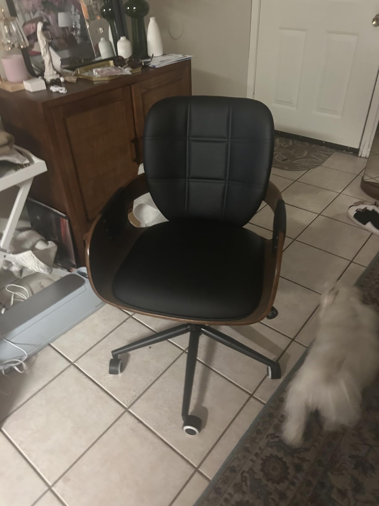 Mid Century Modern Office Chair, Floor Protective Silent Casters customer photo 2